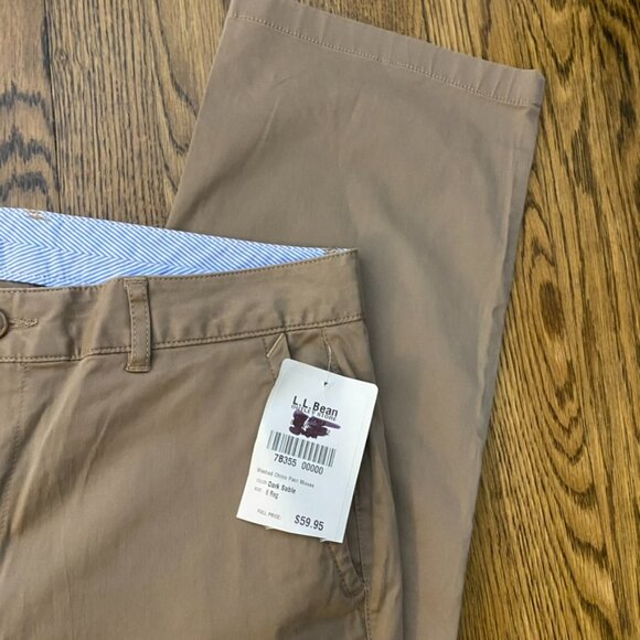 lot of (2) L.L. Bean Favorite Fit pants (Dark Sable) & Khaki 6R NWT women's - Picture 6 of 10